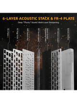 ATTACK SHARK R68 HE Carbon Fiber Rapid Trigger Keyboard Magnetic Switch, 60% Carbon Fiber Wired 8KHz Magnetic Keyboard With 0.005mm RT Accuracy, Ink Shade