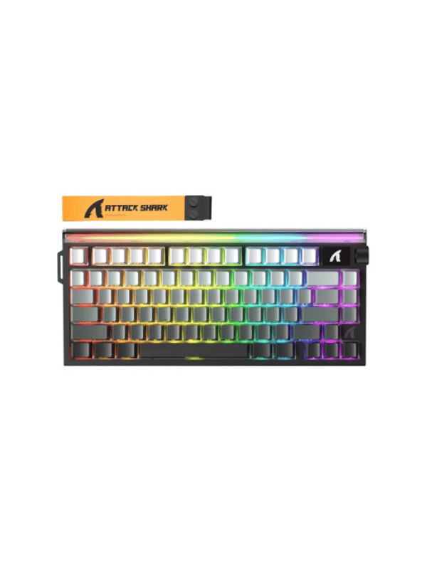 ATTACK SHARK R85 HE Rapid Trigger Keyboard Magnetic Switch with Custom Lightbox, 75% Wired 8KHz Magnetic Keyboard with Custom Lightbox, 0.005mm RT Accuracy, Moonlight Night