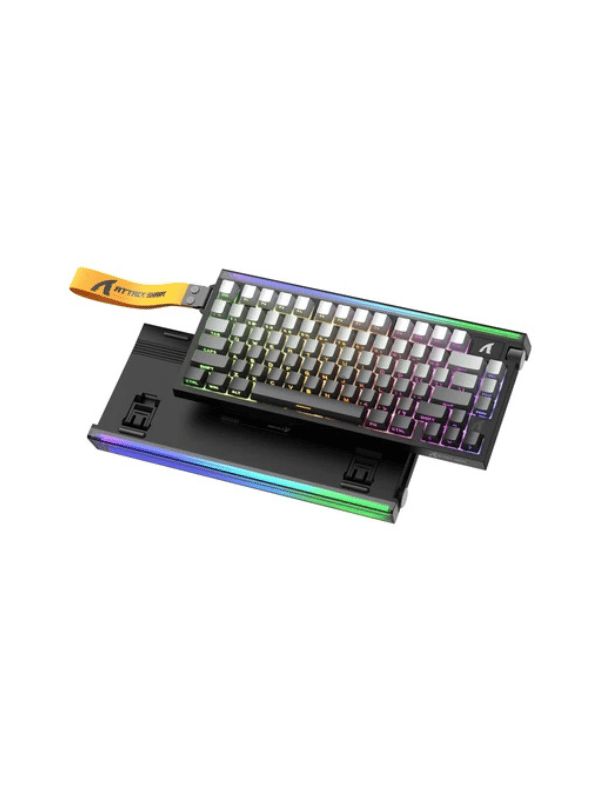 ATTACK SHARK R85 HE Rapid Trigger Keyboard Magnetic Switch with Custom Lightbox, 75% Wired 8KHz Magnetic Keyboard with Custom Lightbox, 0.005mm RT Accuracy, Moonlight Night