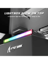 ATTACK SHARK R85 HE Rapid Trigger Keyboard Magnetic Switch with Custom Lightbox, 75% Wired 8KHz Magnetic Keyboard with Custom Lightbox, 0.005mm RT Accuracy, Moonlight Night