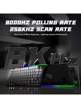 ATTACK SHARK R85 HE Rapid Trigger Keyboard Magnetic Switch with Custom Lightbox, 75% Wired 8KHz Magnetic Keyboard with Custom Lightbox, 0.005mm RT Accuracy, Moonlight Night