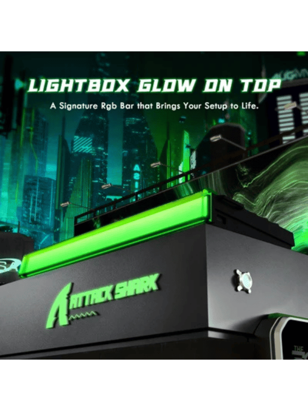 ATTACK SHARK R85 HE Rapid Trigger Keyboard Magnetic Switch with Custom Lightbox, 75% Wired 8KHz Magnetic Keyboard with Custom Lightbox, 0.005mm RT Accuracy, Neon Green