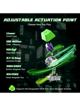 ATTACK SHARK R85 HE Rapid Trigger Keyboard Magnetic Switch with Custom Lightbox, 75% Wired 8KHz Magnetic Keyboard with Custom Lightbox, 0.005mm RT Accuracy, Neon Green