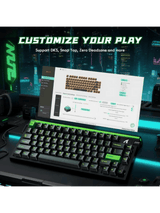 ATTACK SHARK R85 HE Rapid Trigger Keyboard Magnetic Switch with Custom Lightbox, 75% Wired 8KHz Magnetic Keyboard with Custom Lightbox, 0.005mm RT Accuracy, Neon Green