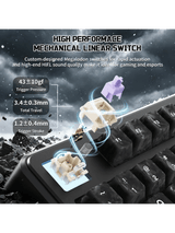ATTACK SHARK X87 ULTRA Wireless Mechanical Keyboard With 8K Wireless Receiver, 8000Hz Polling Rate, 10000mAh Battery, Dot-Matrix Screen, 16.8M RGB, 8K Wireless Receiver, Meg Shark 