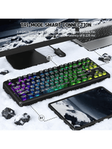 ATTACK SHARK X87 ULTRA Wireless Mechanical Keyboard With 8K Wireless Receiver, 8000Hz Polling Rate, 10000mAh Battery, Dot-Matrix Screen, 16.8M RGB, 8K Wireless Receiver, Meg Shark 