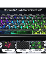 ATTACK SHARK X87 ULTRA Wireless Mechanical Keyboard With 8K Wireless Receiver, 8000Hz Polling Rate, 10000mAh Battery, Dot-Matrix Screen, 16.8M RGB, 8K Wireless Receiver, Meg Shark 