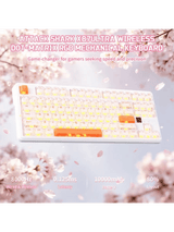 ATTACK SHARK X87 ULTRA Wireless Mechanical Keyboard With 8K Wireless Receiver, 8000Hz Polling Rate, 10000mAh Battery, Dot-Matrix Screen, 16.8M RGB, 8K Wireless Receiver, Meg Shark 