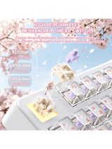 ATTACK SHARK X87 ULTRA Wireless Mechanical Keyboard With 8K Wireless Receiver, 8000Hz Polling Rate, 10000mAh Battery, Dot-Matrix Screen, 16.8M RGB, 8K Wireless Receiver, Meg Shark 