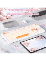 ATTACK SHARK X87 ULTRA Wireless Mechanical Keyboard With 8K Wireless Receiver, 8000Hz Polling Rate, 10000mAh Battery, Dot-Matrix Screen, 16.8M RGB, 8K Wireless Receiver, Meg Shark 