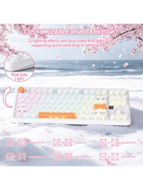 ATTACK SHARK X87 ULTRA Wireless Mechanical Keyboard With 8K Wireless Receiver, 8000Hz Polling Rate, 10000mAh Battery, Dot-Matrix Screen, 16.8M RGB, 8K Wireless Receiver, Meg Shark 