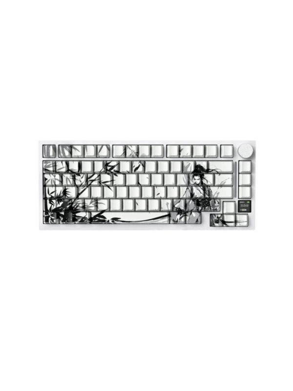 ATTACK SHARK X820 ULTRA Tri-mode Gasket Mechanical Keyboard, 75% Gasket-mounted Bluetooth 5.1/2.4G Wireless & Type-C Wired Mechanical Keyboard, Dark Warrior