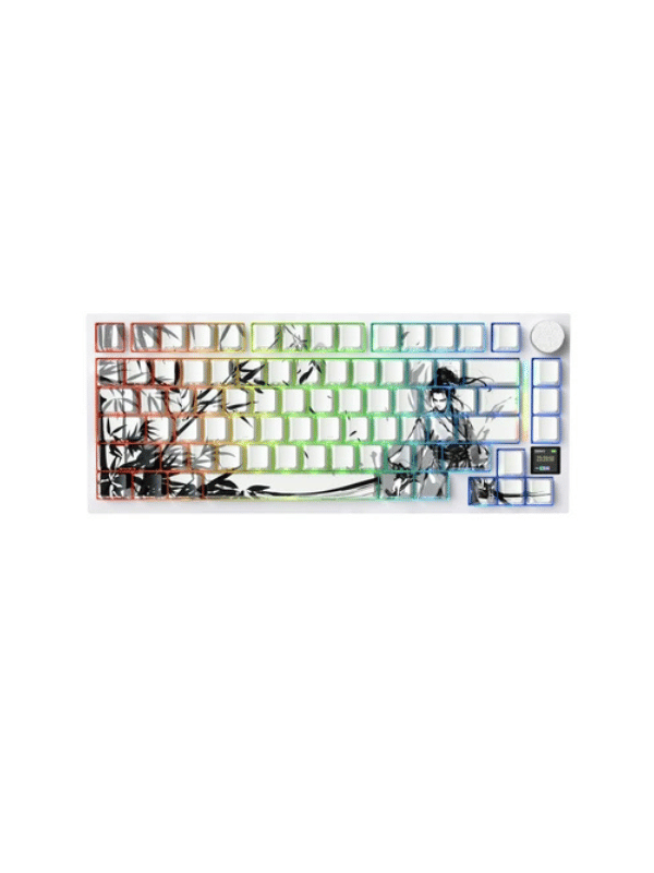 ATTACK SHARK X820 ULTRA Tri-mode Gasket Mechanical Keyboard, 75% Gasket-mounted Bluetooth 5.1/2.4G Wireless & Type-C Wired Mechanical Keyboard, Dark Warrior