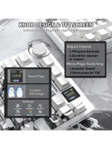 ATTACK SHARK X820 ULTRA Tri-mode Gasket Mechanical Keyboard, 75% Gasket-mounted Bluetooth 5.1/2.4G Wireless & Type-C Wired Mechanical Keyboard, Dark Warrior