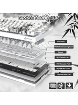 ATTACK SHARK X820 ULTRA Tri-mode Gasket Mechanical Keyboard, 75% Gasket-mounted Bluetooth 5.1/2.4G Wireless & Type-C Wired Mechanical Keyboard, Dark Warrior