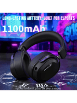 ATTACK SHARK L30 PRO Wireless Gaming Headset, 7.1 Surround Sound, 50mm Drivers, 20ms Low Latency, 1100 mAh Battery, Detachable Noise-Canceling Microphone, Aluminum Alloy Frame, Tri