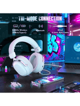 ATTACK SHARK L30 PRO Wireless Gaming Headset, 7.1 Surround Sound, 50mm Drivers, 20ms Low Latency, 1100 mAh Battery, Detachable Noise-Canceling Microphone, Aluminum Alloy Frame, Tri