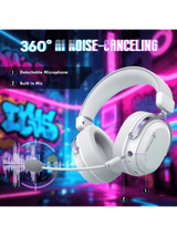 ATTACK SHARK L30 PRO Wireless Gaming Headset, 7.1 Surround Sound, 50mm Drivers, 20ms Low Latency, 1100 mAh Battery, Detachable Noise-Canceling Microphone, Aluminum Alloy Frame, Tri