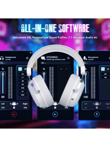 ATTACK SHARK L30 PRO Wireless Gaming Headset, 7.1 Surround Sound, 50mm Drivers, 20ms Low Latency, 1100 mAh Battery, Detachable Noise-Canceling Microphone, Aluminum Alloy Frame, Tri