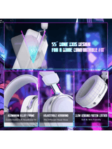 ATTACK SHARK L30 PRO Wireless Gaming Headset, 7.1 Surround Sound, 50mm Drivers, 20ms Low Latency, 1100 mAh Battery, Detachable Noise-Canceling Microphone, Aluminum Alloy Frame, Tri