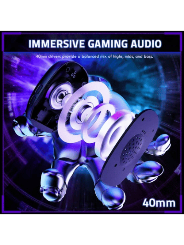 ATTACK SHARK L80 PRO Wireless Gaming Headset, Lightweight Headphones with 20ms Low Latency, Dual Mics, 40mm Drivers, 300mAh Battery – 3 Modes (2.4G/Bluetooth/Wired) for PC/PS/XBOX,