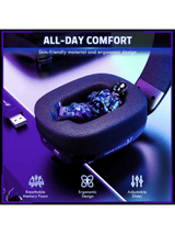 ATTACK SHARK L80 PRO Wireless Gaming Headset, Lightweight Headphones with 20ms Low Latency, Dual Mics, 40mm Drivers, 300mAh Battery – 3 Modes (2.4G/Bluetooth/Wired) for PC/PS/XBOX,