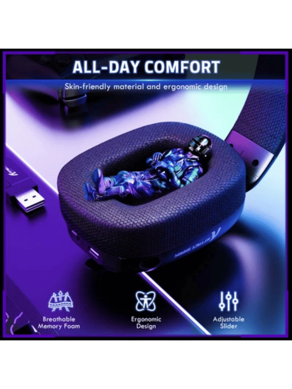 ATTACK SHARK L80 PRO Wireless Gaming Headset, Lightweight Headphones with 20ms Low Latency, Dual Mics, 40mm Drivers, 300mAh Battery – 3 Modes (2.4G/Bluetooth/Wired) for PC/PS/XBOX,