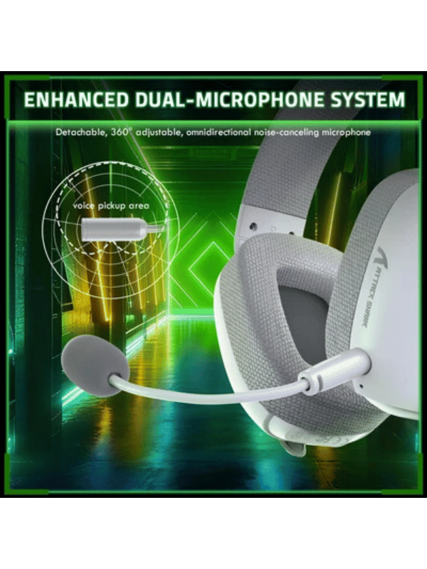 ATTACK SHARK L80 PRO Wireless Gaming Headset, Lightweight Headphones with 20ms Low Latency, Dual Mics, 40mm Drivers, 300mAh Battery – 3 Modes (2.4G/Bluetooth/Wired) for PC/PS/XBOX,