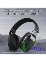 ATTACK SHARK L90 Foldable RGB Ultra-Light Tri-Mode Gaming Headset, Foldable Lightweight RGB Wireless for PC/PS4/PS5/Switch/Xbox, BLACK