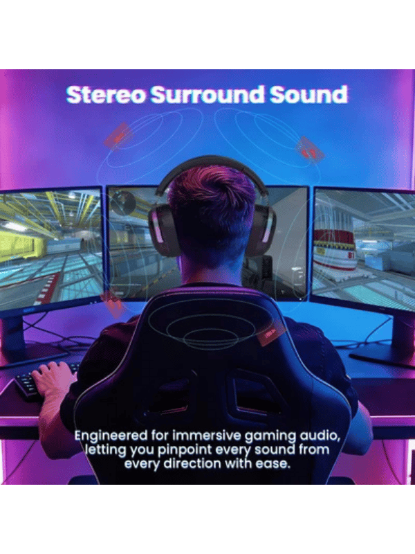 ATTACK SHARK G800 Wireless Gaming Headset, 1000 mAh Battery, Detachable Mics, Aluminum Alloy Frame, 3D Surround Sound, 20ms low latency, 50mm Drivers,3 Modes (2.4G/Bluetooth/Wired)