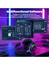 ATTACK SHARK G800 Wireless Gaming Headset, 1000 mAh Battery, Detachable Mics, Aluminum Alloy Frame, 3D Surround Sound, 20ms low latency, 50mm Drivers,3 Modes (2.4G/Bluetooth/Wired)