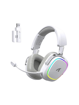 ATTACK SHARK G800 Wireless Gaming Headset, 1000 mAh Battery, Detachable Mics, Aluminum Alloy Frame, 3D Surround Sound, 20ms low latency, 50mm Drivers,3 Modes (2.4G/Bluetooth/Wired)