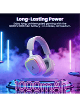 ATTACK SHARK G800 Wireless Gaming Headset, 1000 mAh Battery, Detachable Mics, Aluminum Alloy Frame, 3D Surround Sound, 20ms low latency, 50mm Drivers,3 Modes (2.4G/Bluetooth/Wired)