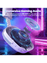 ATTACK SHARK G800 Wireless Gaming Headset, 1000 mAh Battery, Detachable Mics, Aluminum Alloy Frame, 3D Surround Sound, 20ms low latency, 50mm Drivers,3 Modes (2.4G/Bluetooth/Wired)