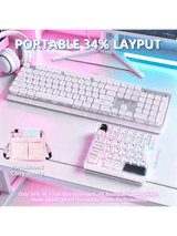 ATTACK SHARK M36 HE One-Handed Magnetic Switch Keyboard & C01 ULTRA LED Aviator Cable, 5‑Layer Sound‑Dampened, 8000Hz Polling, Hot‑Swappable, High‑Precision 0.01mm, PBT Keycaps, WH