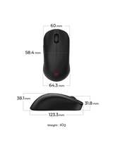 BENQ ZOWIE U2-DW 4K Wireless Mouse for Esports, BLACK