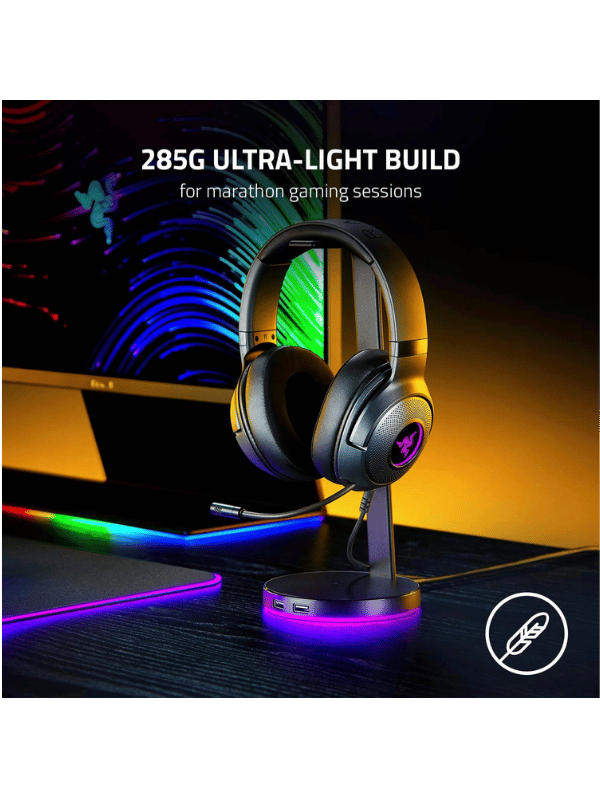 Razer Kraken V3 X Wired USB Gaming Headset, 7.1 Surround Sound, Black