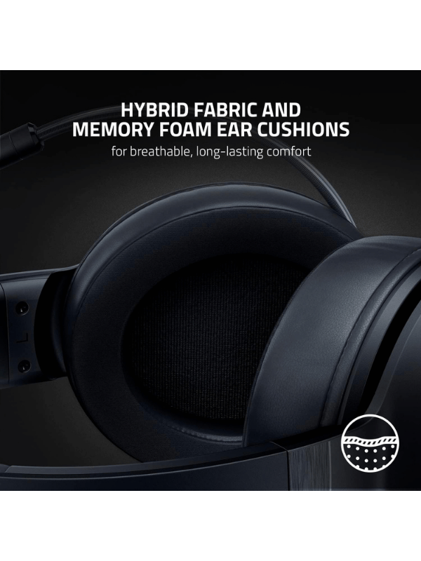 Razer Kraken V3 X Wired USB Gaming Headset, 7.1 Surround Sound, Black