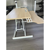 Adjustable Gas Spring Sit-Stand Desk Riser – Ergonomic Height-Adjustable Workstation with Keyboard Tray and Large Surface - DR23