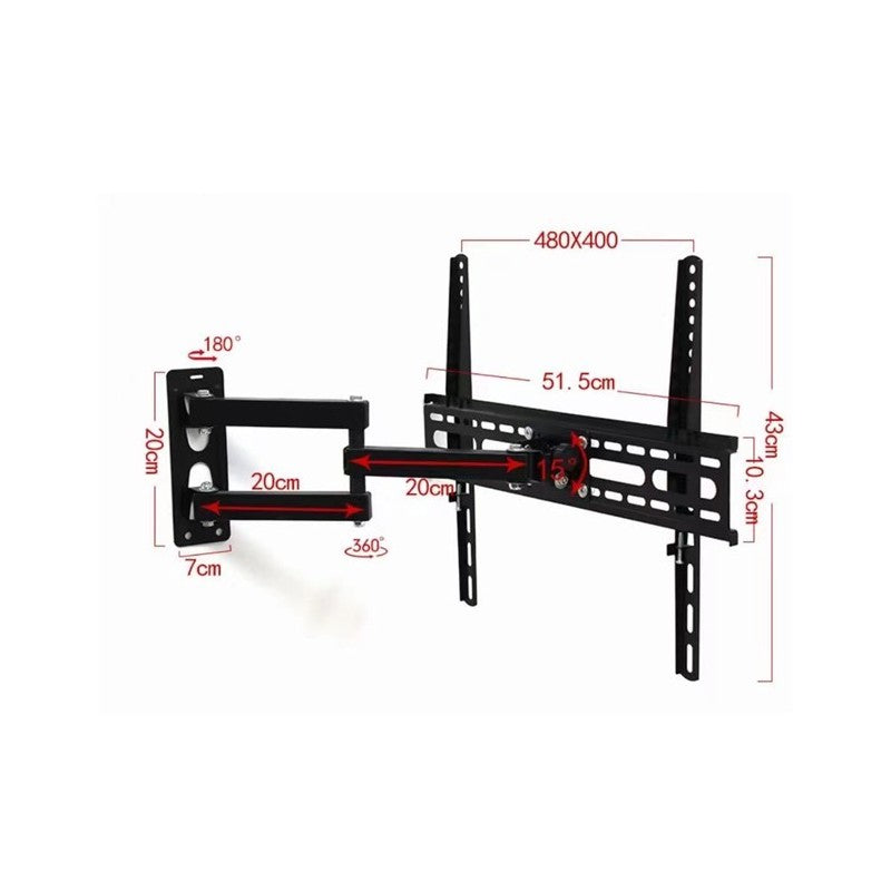 Advanced Full Motion TV Bracket - Multi-Directional Movable Stand, Fits 23 to 60 Inch, High-Quality SH-0440P