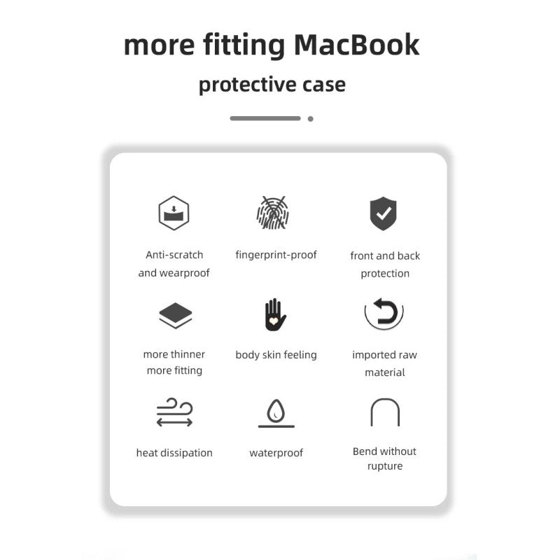 Carbon Fiber Design - Durable Plastic Hardshell MacBook Cases: Ultimate Protection and Style Clear