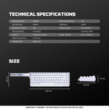 FANTECH ATOM HE68 MK811, High‑Precision Magnetic‑Switch Mechanical Keyboard, 8K Polling, 0.01mm Accuracy
