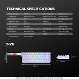 FANTECH ATOM Pro HE68 MK922, High Precision Magnetic Switch Keyboard, 3 Modes: Bluetooth, Wireless & Wired, 8K Polling