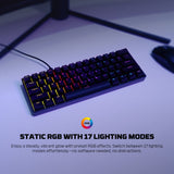 Fantech ATOM61 MK211 Mechanical Gaming Keyboard, 60% Compact Layout with RGB Lighting