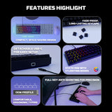 Fantech ATOM61 MK211 Mechanical Gaming Keyboard, 60% Compact Layout with RGB Lighting