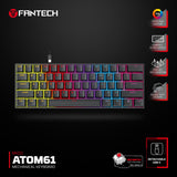 Fantech ATOM61 MK211 Mechanical Gaming Keyboard, 60% Compact Layout with RGB Lighting