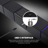 FANTECH BS163 GROOVE BAR PRO (Wired & Bluetooth) RGB Gaming Speaker, 10W + Built-in Microphone