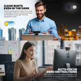FANTECH C50 LUMINOS: Professional 2K Quad-HD Webcam with Auto Focus, Support for 60FPS, Built-in Micro 3D Noise Cancellation