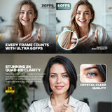 FANTECH C50 LUMINOS: Professional 2K Quad-HD Webcam with Auto Focus, Support for 60FPS, Built-in Micro 3D Noise Cancellation