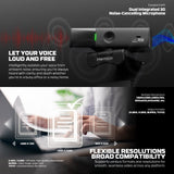 FANTECH C50 LUMINOS: Professional 2K Quad-HD Webcam with Auto Focus, Support for 60FPS, Built-in Micro 3D Noise Cancellation